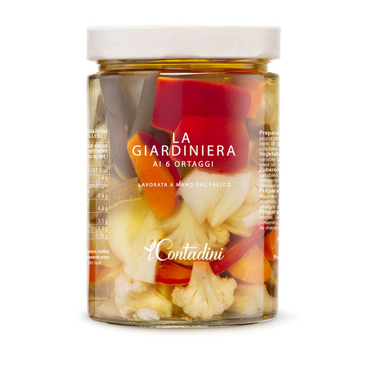 Vegetable Giardiniera - 6-Vegetable Medley in Oil - 530g Jar