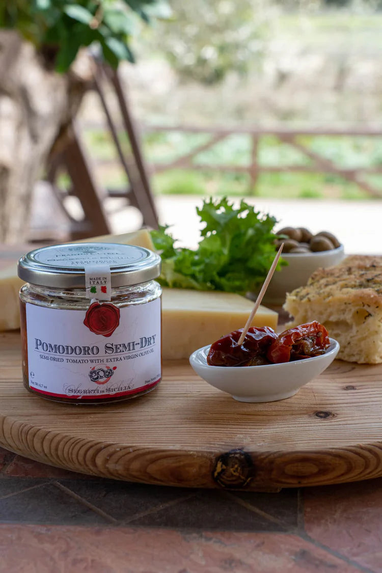 Semi-Dried Tomatoes - 190g Jar - Pomodoro Semi Dry in Extra Virgin Olive Oil